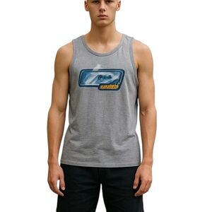 Vintage Deadstock Extreme Limits Surf Tank Top Shirt - Grey Wave Graphic